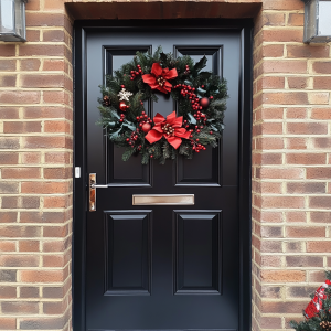 Wreath on Composite Door